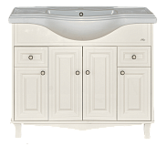 Купить тумба шармель-105 2 ящ., светло-беж.+рак. kirovit, misty. в Иваново магазин сантехники Суперстрой