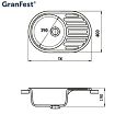 Купить мойка кухонная керамогранит rondo gf-r730l (бежевая 328),granfest. в Иваново магазин сантехники Суперстрой