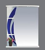 Купить зеркало - шкаф каролина - 60  прав. (свет) синее (стекло),misty. в Иваново магазин сантехники Суперстрой