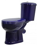 Купить компакт-унитаз дора-антивсплеск синий горизонтальный выпуск, старый оскол. в Иваново магазин сантехники Суперстрой