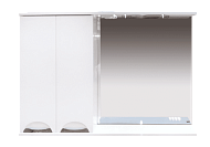 Купить зеркало-шкаф куба-120 левое, свет, misty. в Иваново магазин сантехники Суперстрой