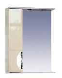 Купить зеркало-шкаф жасмин - 55 лев. (свет) бежевая эмаль,misty в Иваново магазин сантехники Суперстрой