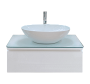 Купить тумба скай-90 подвесная 1 ящ. белая  без раковины, misty. в Иваново магазин сантехники Суперстрой