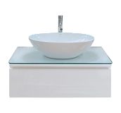 Купить тумба скай-90 подвесная 1 ящ. белая  без раковины, misty. в Иваново магазин сантехники Суперстрой