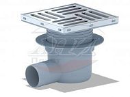 Купить трап горизонтальный 50 (15*15) нж решетка та5612, ани. в Иваново магазин сантехники Суперстрой