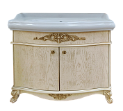 Купить тумба верона - 100  прямая слоновая кость патина , misty в Иваново магазин сантехники Суперстрой