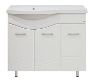 Купить тумба флори-90 прямая левая + раковина флори-90l, misty. в Иваново магазин сантехники Суперстрой