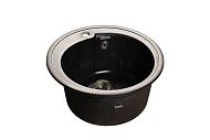 Купить мойка кухонная керамогранит rondo gf-r450 (черная),granfest. в Иваново магазин сантехники Суперстрой