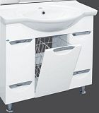 Купить тумба жасмин - 86 ,2 ящ.(корзина)  белая,misty в Иваново магазин сантехники Суперстрой