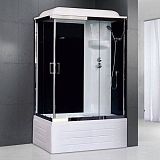 Купить душевая кабина royal rb 8100bp6-bt-ch(100*80)r,вп пс,черная задняя стенка в Иваново магазин сантехники Суперстрой
