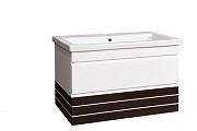 Купить тумба алисия-80 2 ящика шпон/венге подвесная+ раковина сомо ,stella polar. в Иваново магазин сантехники Суперстрой