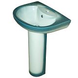 Купить раковина на пьедестале комфорт зеленый, киров(rosa). в Иваново магазин сантехники Суперстрой