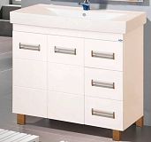 Купить тумба селена-75 прямая, 3 ящ. + раковина, misty. в Иваново магазин сантехники Суперстрой