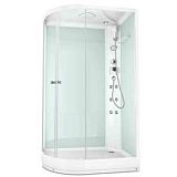 Купить душевая кабина domani spa delight 128 120*80 r нп пс задняя стенка белая электрика, гипдромассаж в Иваново магазин сантехники Суперстрой