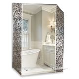 Купить зеркало  болонья 580х750 мм с полкой, гк серебряные зеркала. в Иваново магазин сантехники Суперстрой