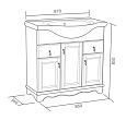 Купить тумба напольная варна 2 ящ. 105 орех +рак элеганс,good door. в Иваново магазин сантехники Суперстрой