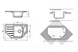Купить мойка кухонная керамогранит corner gf-c800е (белая ) угловая,granfest. в Иваново магазин сантехники Суперстрой