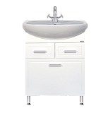 Купить тумба стелла-65 белая, 2 ящ, б/к горизонт, misty. в Иваново магазин сантехники Суперстрой