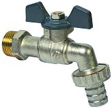 Купить кран с носиком ду-20  бабочка, aqualink в Иваново магазин сантехники Суперстрой