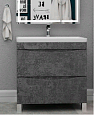 Купить тумба урсула-90,2ящика,люкс ,бетон грей +раковина стандарт-90,stella polar. в Иваново магазин сантехники Суперстрой