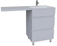 Купить тумба корделия-60l,2ящика,стиральной машины,белый +раковина kamilla-120,stella polar. в Иваново магазин сантехники Суперстрой