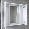 Купить зеркальный шкаф селена-80,  2 дв., белый, sanstar в Иваново магазин сантехники Суперстрой