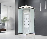 Купить душевая кабина royal rb 80нр7-wc-ch,80*80*217,нп мс,белая задняя стенка в Иваново магазин сантехники Суперстрой