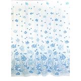 Купить шторка для ванны 180*200 без колец голубая 1382, zalel. в Иваново магазин сантехники Суперстрой