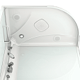 Купить душевая кабина domani spa delight 128 120*80 l нп cм, белая задняя стенка, электрика, гидромассаж в Иваново магазин сантехники Суперстрой