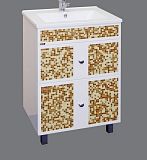 Купить тумба морена-60 2 ящ. золотая мозаика+ раковина, misty. в Иваново магазин сантехники Суперстрой