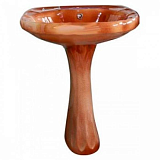 Купить раковина на пьедестале орхидея 58*49 бежево-коричневая, будфарфор. в Иваново магазин сантехники Суперстрой