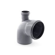 Купить отвод пвх 110*90 с выходом на 50 вверх, россия. в Иваново магазин сантехники Суперстрой