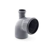 Купить отвод пвх 110*90 с выходом на 50 вверх, россия. в Иваново магазин сантехники Суперстрой