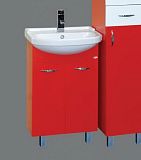 Купить тумба стиль-50 прямая красная+раковина, мисти. в Иваново магазин сантехники Суперстрой