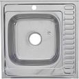 Купить мойка накладная 60*60 (0,8мм) левая, melana. в Иваново магазин сантехники Суперстрой