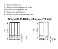 Купить душевая кабина domani spa delight 99high 90*90  вп см белая задняя стенка электрикой, гидромассажем в Иваново магазин сантехники Суперстрой