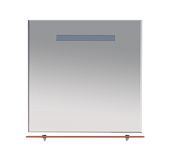 Купить зеркало лика - 75 с красной полочкой  (свет),misty. в Иваново магазин сантехники Суперстрой