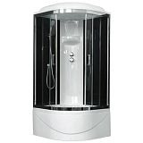 Купить душевая кабина royal rb 100bk6-bt-ch,100*100*217,вп пс,черная задняя стенка в Иваново магазин сантехники Суперстрой