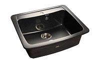Купить мойка кухонная керамогранит standart gf-s605 (черная),granfest. в Иваново магазин сантехники Суперстрой