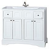 Купить тумба герда -100  с 2 ящ. белая эмаль + раковина в Иваново магазин сантехники Суперстрой