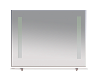 Купить зеркало лика -105 с полочкой  (свет),misty в Иваново магазин сантехники Суперстрой