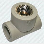 Купить тройник п/п комбинированный 20*3/4 вн рез серый, spk в Иваново магазин сантехники Суперстрой