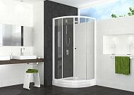 Купить душевой угол domani spa fit 88 нп пс(поддон, сифон,ограждение) в Иваново магазин сантехники Суперстрой