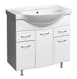 Купить тумба концепт-90 белый 2ящ+раковина эльбрус,stella polar. в Иваново магазин сантехники Суперстрой