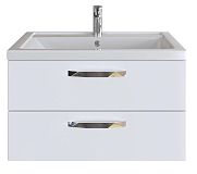 Купить тумба cristal 80 подвес, 2/ящ, белый, sanstar в Иваново магазин сантехники Суперстрой