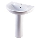 Купить раковина на пьедестале элеганс белая, киров(rosa). в Иваново магазин сантехники Суперстрой