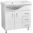 Купить тумба концепт-80r,3 ящика+раковина коралл-82,stella polar. в Иваново магазин сантехники Суперстрой