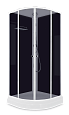 Купить душевая кабина domani spa eko 99 без крыши, 90*90 нп тс-задняя стенка черная в Иваново магазин сантехники Суперстрой