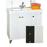 Купить тумба олимпия-90 прямая белая фактур + раковина, misty. в Иваново магазин сантехники Суперстрой