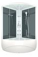 Купить душевая кабина domani vitality high 120*120 вп см черная задняя стенка, электрика, гидромассаж в Иваново магазин сантехники Суперстрой